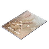 Carnet Floral Boho Beige Blanc (Côté gauche)