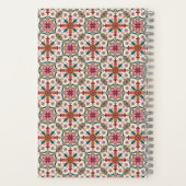 Carnet Floral Boho Pattern in Red, Pink & Teal (Verso)