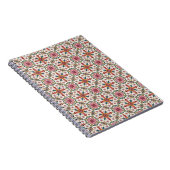 Carnet Floral Boho Pattern in Red, Pink & Teal (Côté Droit)