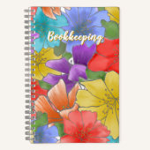 Carnet Floral Bookkeeping Expense Tracker Graph (Recto)