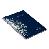 Carnet Floral botanique bleu nuit (Côté Droit)
