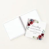 Carnet Floral Bourgogne Aquarelle Mariage de automne livr (Intérieur)