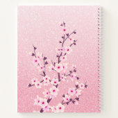 Carnet Floral Cherry Blossoms Parties scintillant rose Aj (Dos)