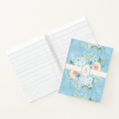 Carnet Floral Chic Rustique Bleu Rose Vert (Intérieur)