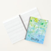 Carnet *~* Floral & Chic Turquoise Pastel Aquarelle (Intérieur)