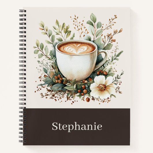 Carnet Floral Coffee Mug Personalized (Devant)