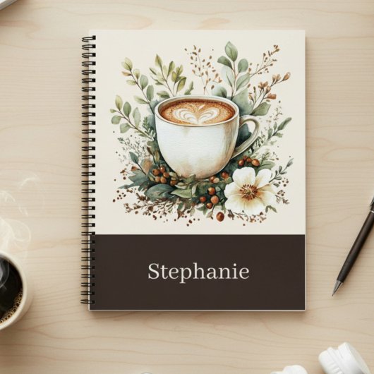 Carnet Floral Coffee Mug Personalized