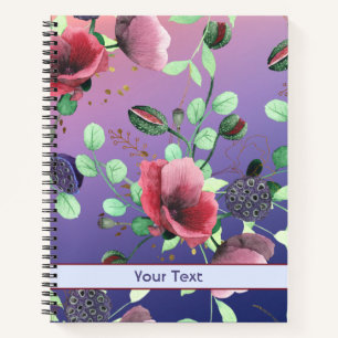Carnet floral coloré tendance