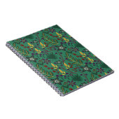 Carnet Floral continu fleurs motif vert arrière - plan (Côté Droit)