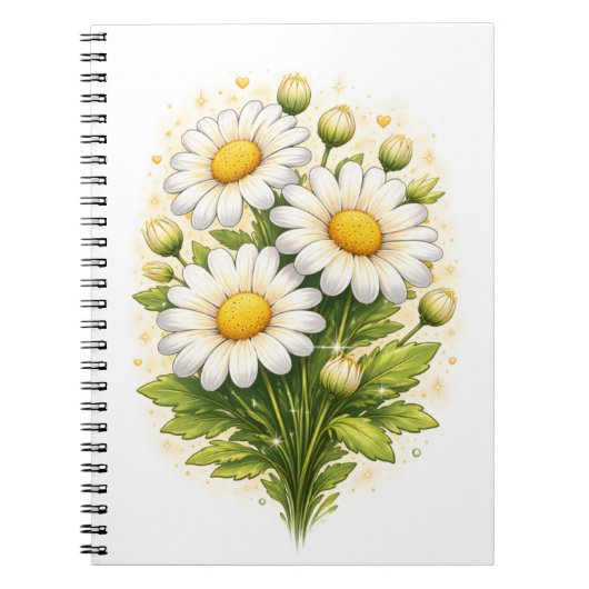 Carnet Floral Daisy Spiral Notebook (Devant)