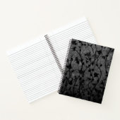 Carnet Floral d'antiquité gothique noir et blanc (Intérieur)