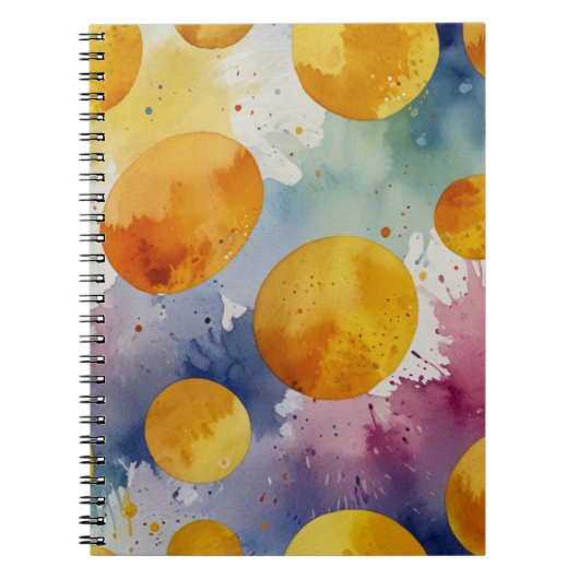 Carnet floral d'aquarelle dynamique (Devant)