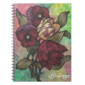 Carnet floral d'art de textile (Devant)