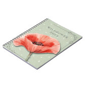 Carnet Floral de Coquelicot | Journal de l'Âme Fle (Côté gauche)