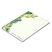 Carnet floral de feuille d'aquarelle (Côté gauche)