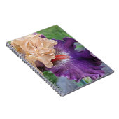 Carnet Floral de fleur d'Iris brun et de Pêche (Côté Droit)