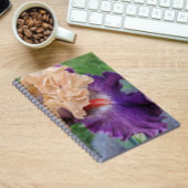Carnet Floral de fleur d'Iris brun et de Pêche