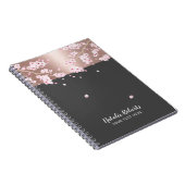 Carnet floral de fleurs de cerisier rose (Côté Droit)