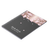 Carnet floral de fleurs de cerisier rose (Côté gauche)