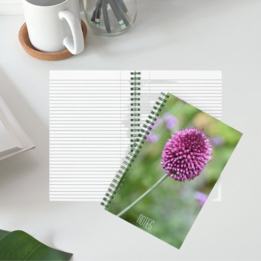 Carnet Floral de fleurs violettes Allium