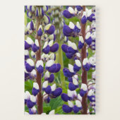 Carnet Floral de lupine violette et blanche (Verso)