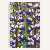 Carnet Floral de lupine violette et blanche (Recto)