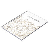 Carnet floral de luxe avec texte personnalisé (Côté gauche)