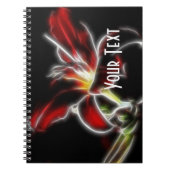 Carnet floral de lys rouges (Devant)