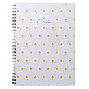 Carnet floral de marguerite - Nom personnalisé