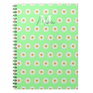 Carnet floral de marguerite - Nom personnalisé
