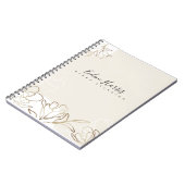 Carnet floral de marque de luxe personnalisé (Côté gauche)