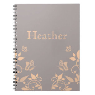Carnet floral de papillon de corail