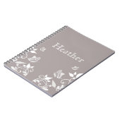 Carnet floral de papillon ivoire (Côté gauche)