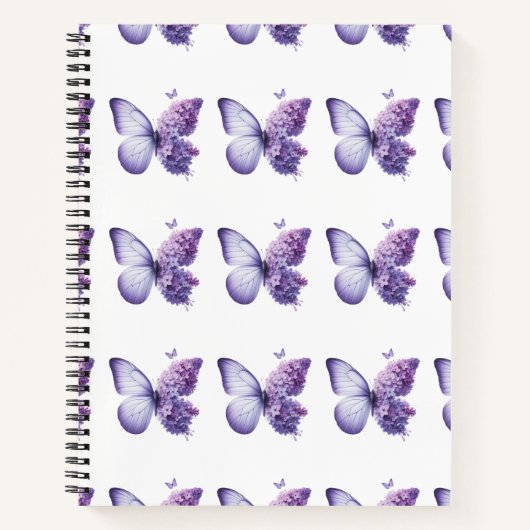 Carnet floral de papillon pourpre (Devant)