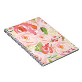 Carnet floral de roses roses (Côté Droit)