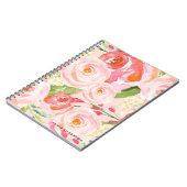 Carnet floral de roses roses (Côté gauche)