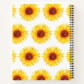Carnet floral de tournesol blanc jaune (Dos)