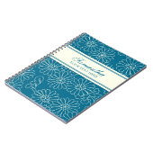 Carnet floral de turquoise nommée faite sur (Côté gauche)