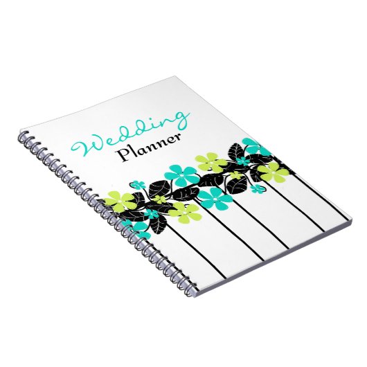 Carnet floral de wedding planner de chaux et de (Côté Droit)