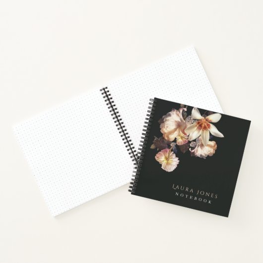 Carnet floral d'élégance foncée (Intérieur)