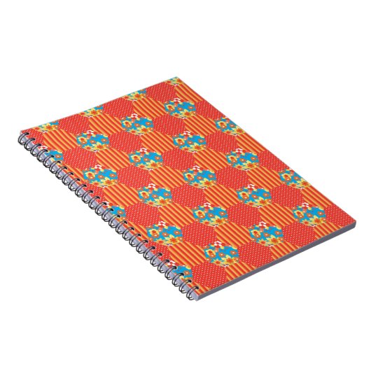 Carnet Floral Ditsy, Rayures, Patchwork Pois (Côté Droit)