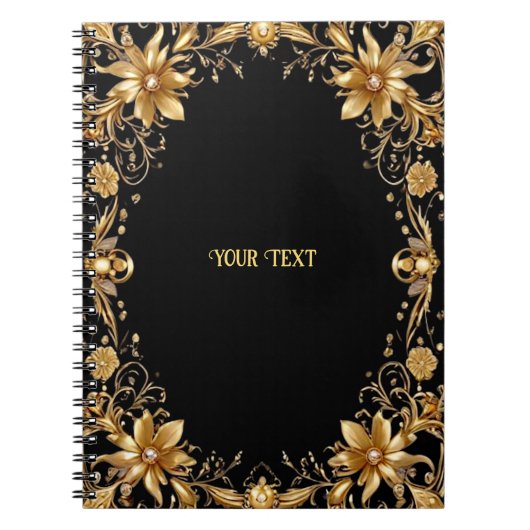 Carnet Floral d'or (Devant)