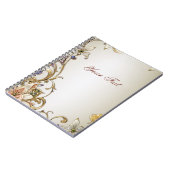 Carnet Floral d'or blanc (Côté gauche)