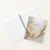 Carnet Floral d'or blanc (Intérieur)