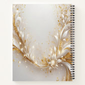 Carnet Floral d'or blanc (Dos)