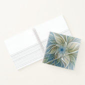 Carnet Floral Dream Pattern Abstract Blue Khaki Fractal (Intérieur)