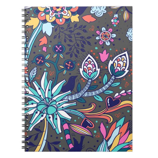 Carnet Floral Et Glamour Motif Sans Maille Printemps (Devant)