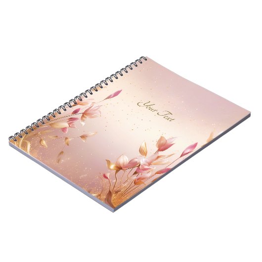 Carnet Floral Feuille rose (Côté gauche)