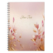 Carnet Floral Feuille rose (Devant)