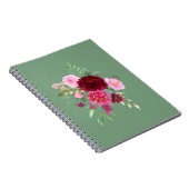 Carnet Floral Fille Vert Très Mignonne (Côté Droit)